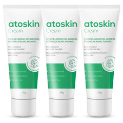HVSun Atoskin eczema cream bottle with pump for irritated skin relief.