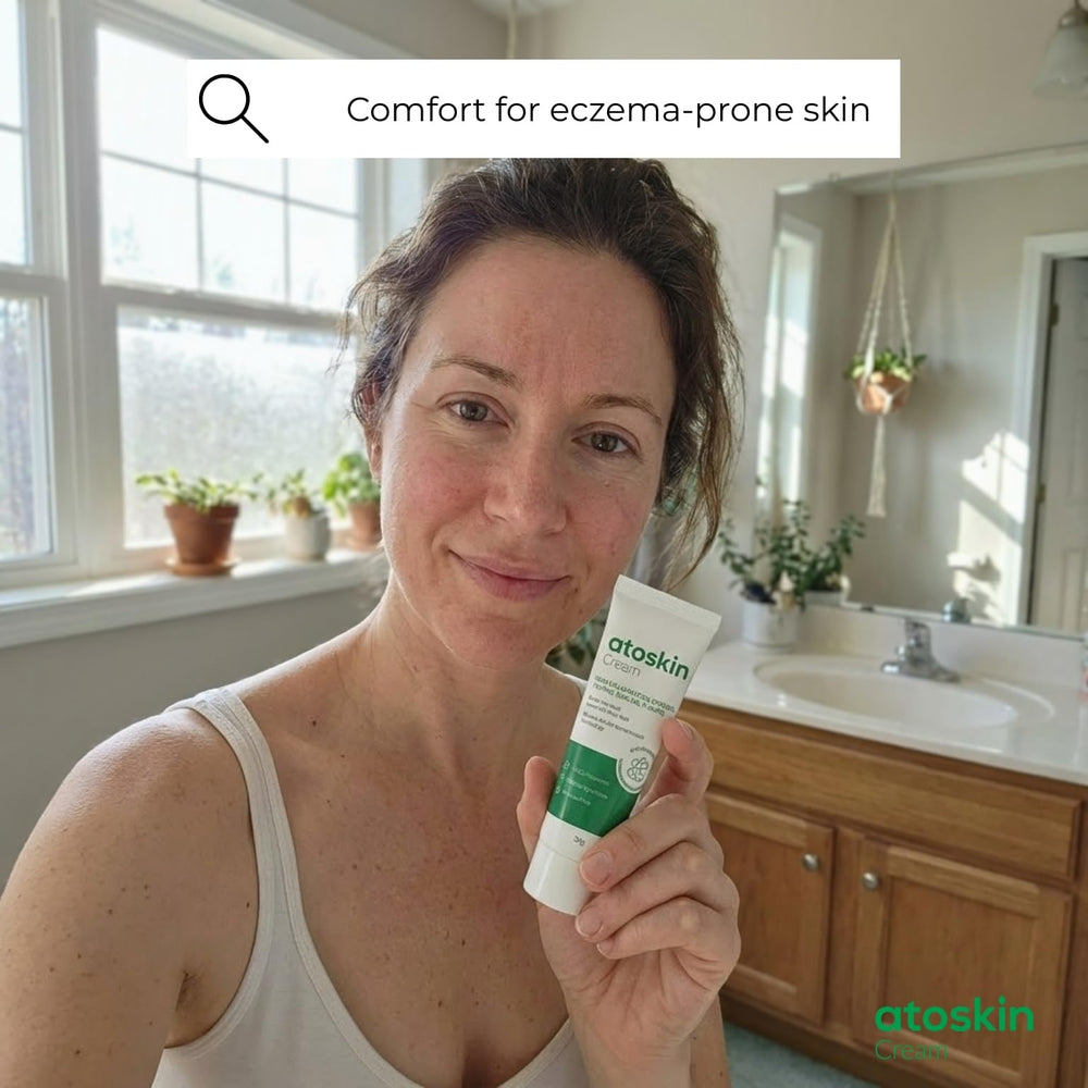 Calm, moisturized skin after using HVSun Atoskin Eczema Cream