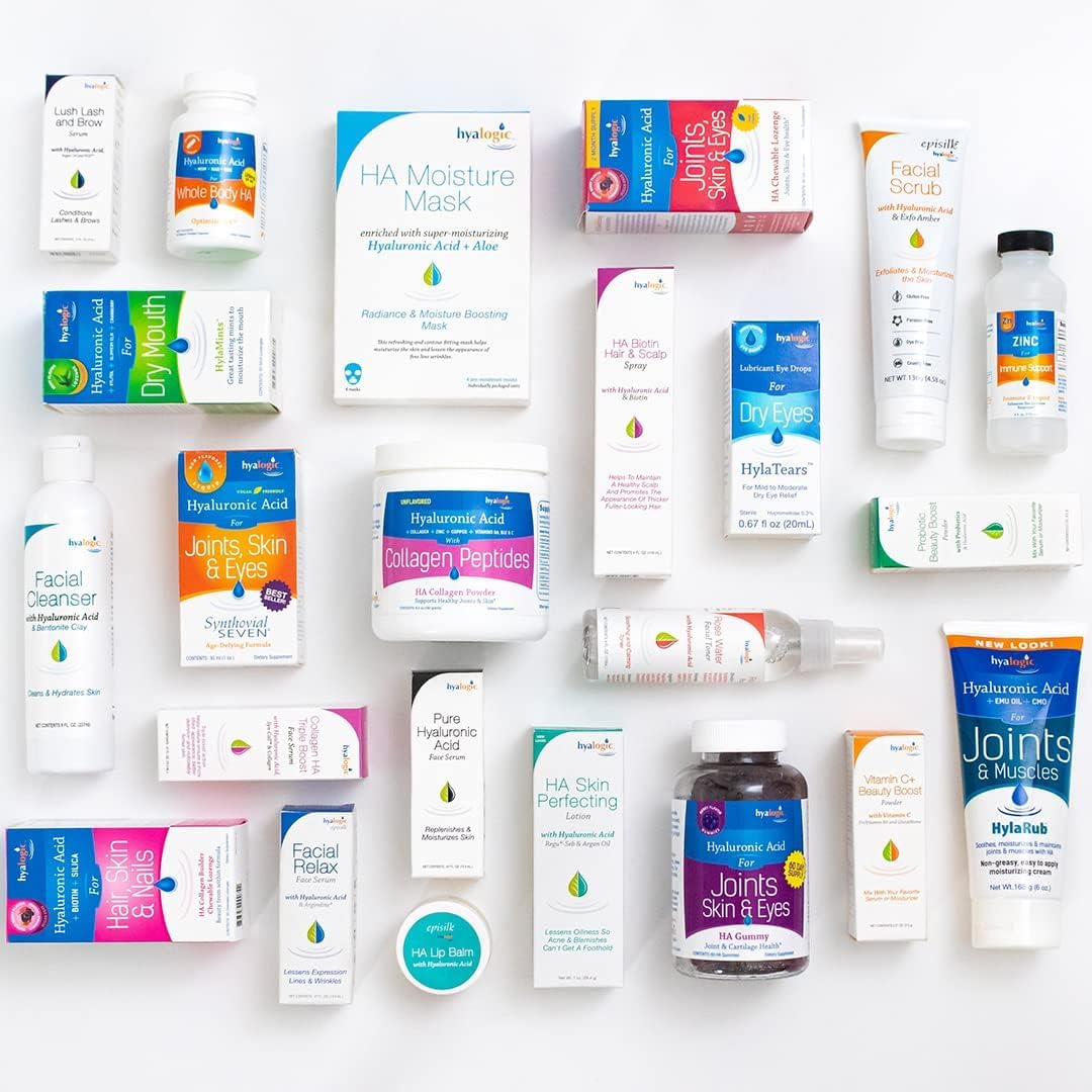 Hyalogic Hyaluronic Acid Liquid packaging on a store shelf signaling premium joint support.