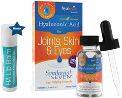 Hyalogic Synthovial Seven bottle pour showing internal hydration potential