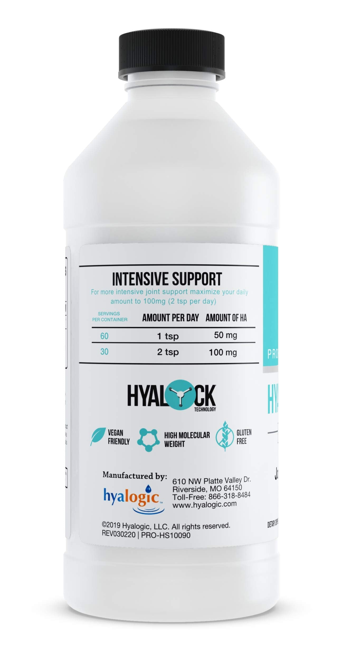 Close-up of the odorless HA liquid splash for easy daily intake.