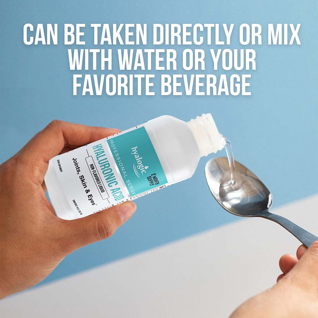 Radiant skin concept featuring Hyalogic HA bottle and inner hydration.