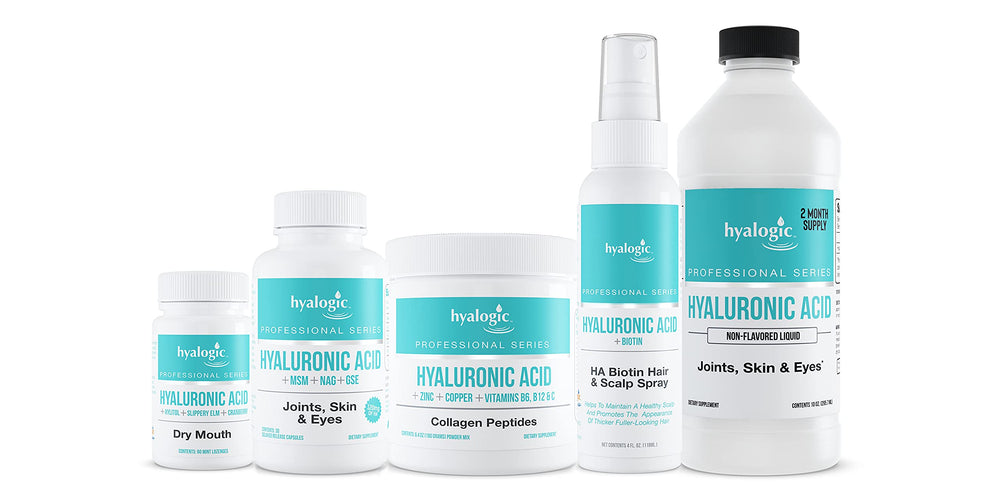 Tamper-evident seal on Hyalogic Professionals Series bottle.