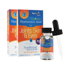 Hyalogic Synthovial Seven on shelf shows vegan HA option.