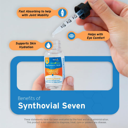 Hyalogic Synthovial Seven pour bottle for easy daily dosing.