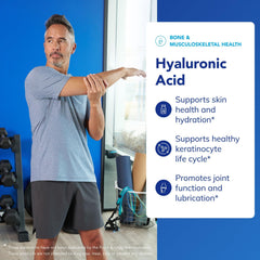 Hyaluronic Acid capsules closeup highlighting convenient vegan capsules for daily use.