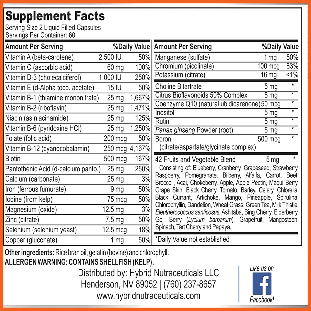MiracleMulti packaging conveys energy and balance through design and labeling.
