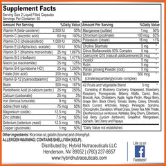 MiracleMulti packaging conveys energy and balance through design and labeling.