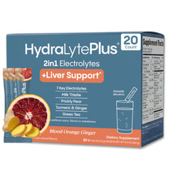 Hydralyte Liver Support with milk thistle sticks for daily hydration and antioxidant support.
