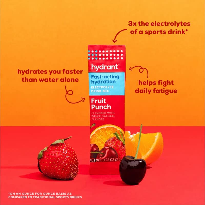 HYDRANT Fruit Punch travel bottle demonstrates convenient hydration on travel.