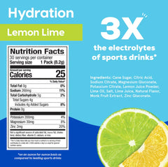 Hydrant Hydrate lemon lime stick close-up showing powder and real fruit flavor.