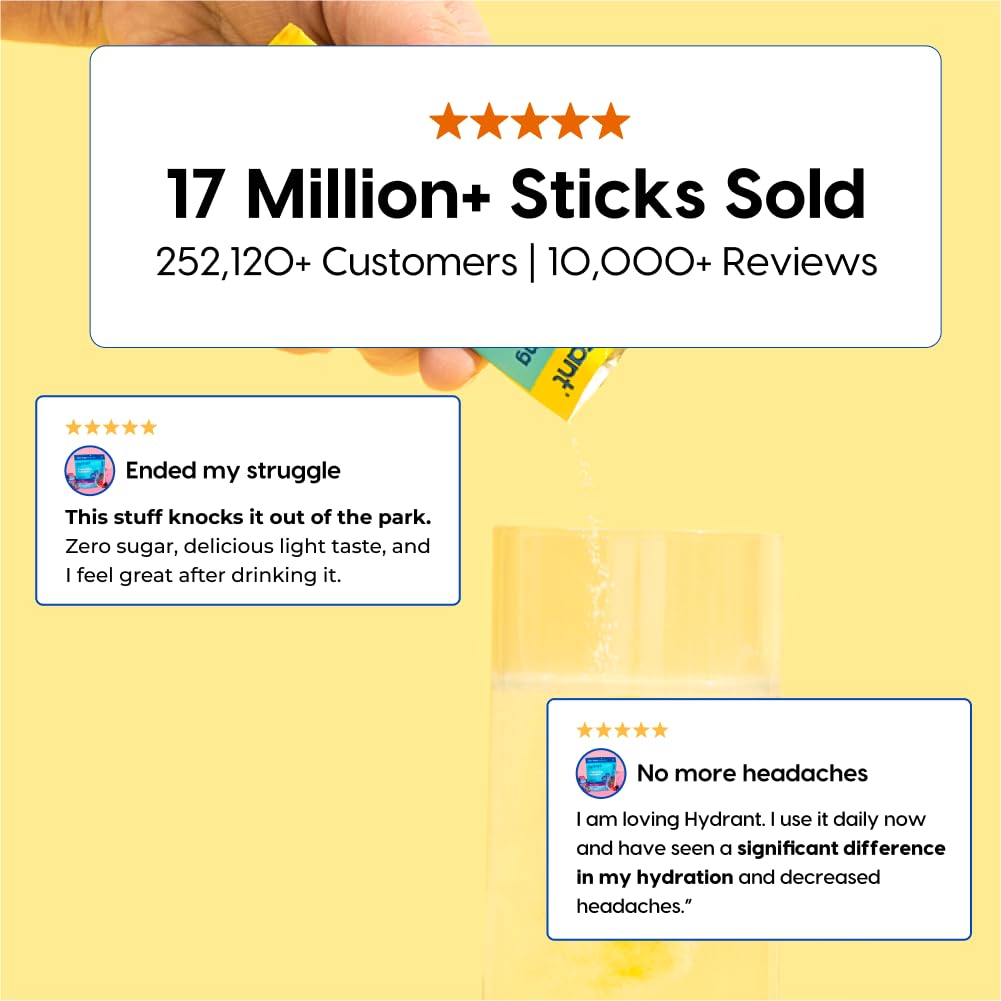 HYDRANT Lemonade back-of-pack view reveals ingredients and usage