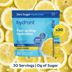 HYDRANT Lemonade stick dissolving in water with refreshing flavor release