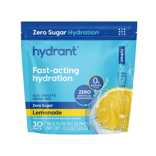 HYDRANT Lemonade stick packet front view for zero sugar hydration on the go