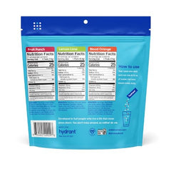 HYDRANT packet-powder-dispense showing instant hydration for workouts.