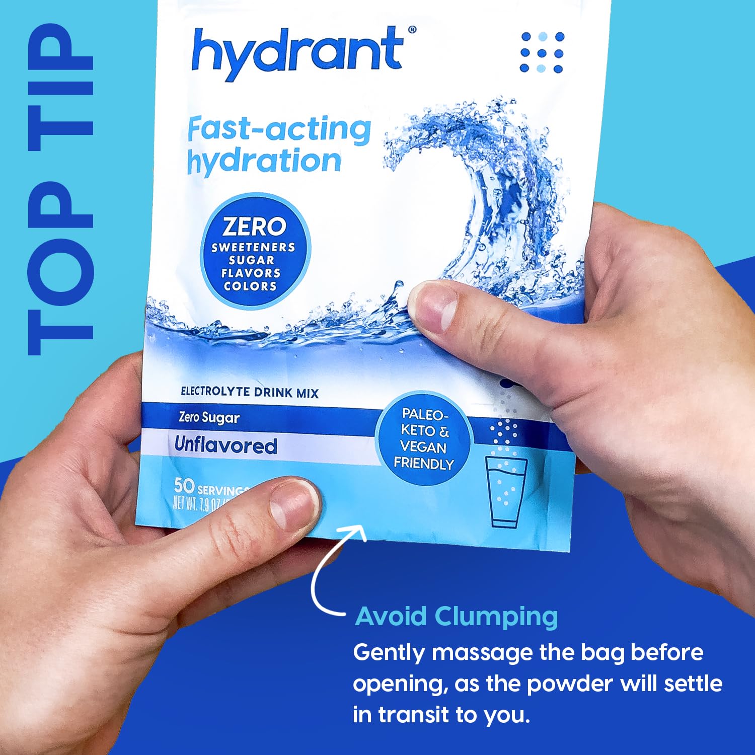 HYDRANT travel-friendly hydration for on-the-go use.