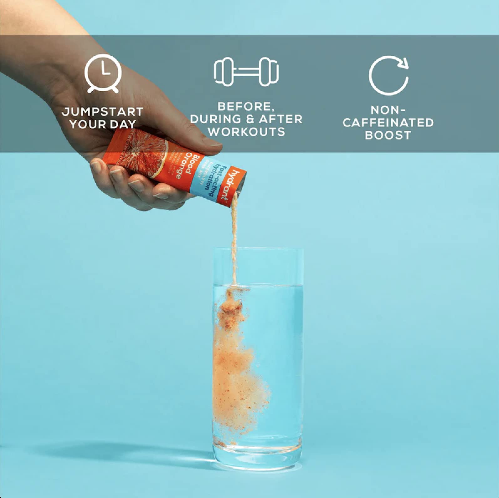 HYDRANT travel packets in a bag, easy on-the-go hydration.