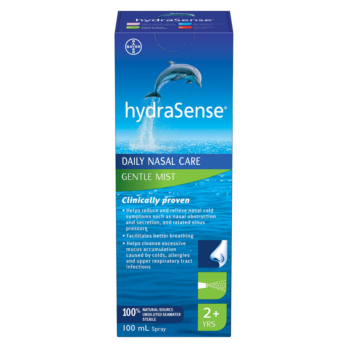 HydraSense Gentle Mist 100ml bottle for a gentle nasal mist