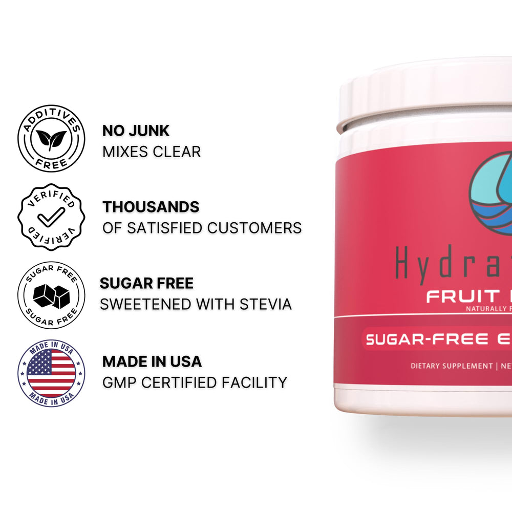 Hydrate Pro bottle label close-up highlighting clean ingredients