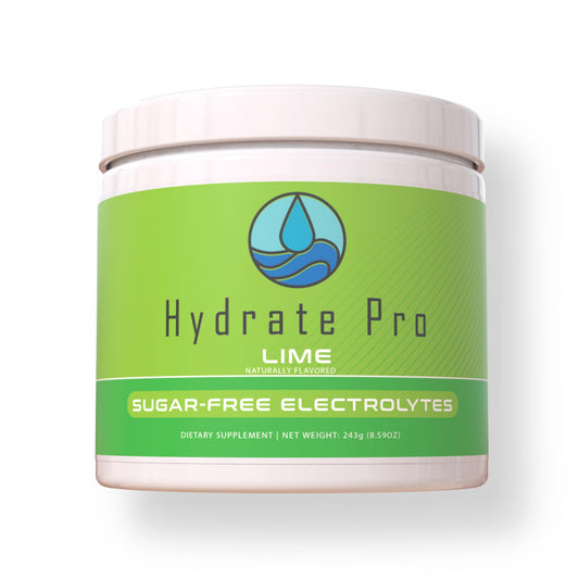 Hydrate Pro bottle being poured for quick, sugar-free hydration during workouts.