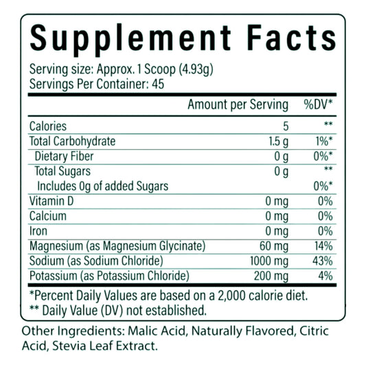 Hydrate Pro electrolyte powder scoop showing precise serving for hydration