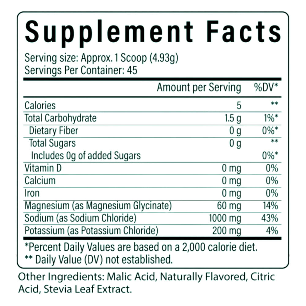 Hydrate Pro powder jar close-up showing clean, high-sodium electrolyte formula.