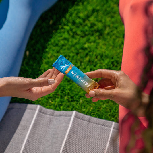 HydroMATE electrolytes low-sugar packet supports steady energy during workouts.