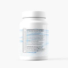 Hydrotab H2 label detail highlighting a clean, non-GMO supplement.