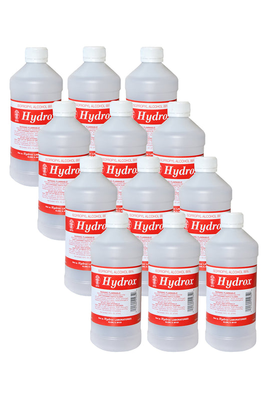 Hydrox 99% isopropyl alcohol bottle for fast evaporation and electronics cleaning