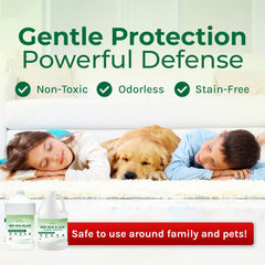 Hygea Natural spray applied to upholstery for targeted treatment