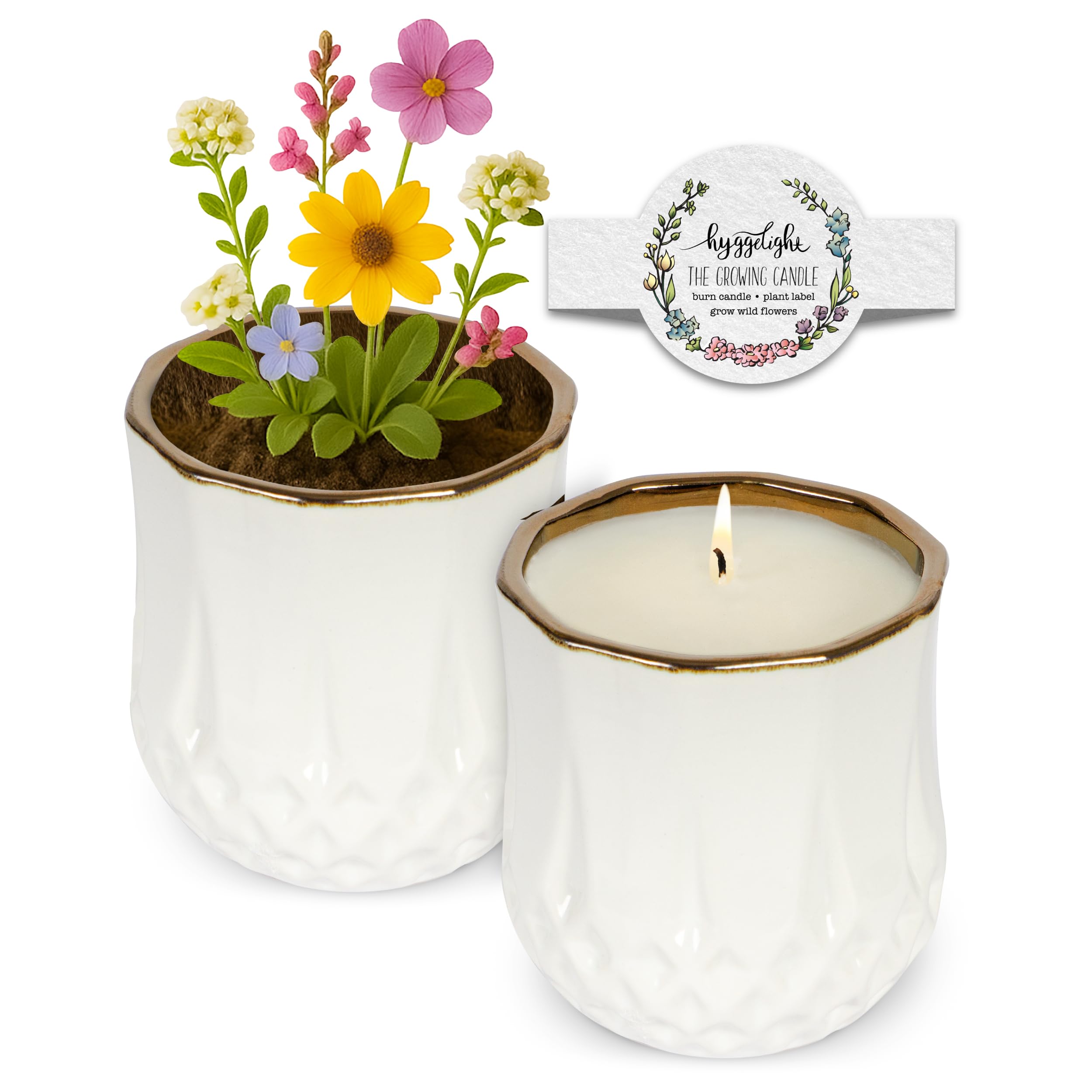 Hyggelight Astrid chai-scent candle in a cozy living room.