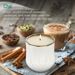 Hyggelight Astrid cotton wick and soy wax provide a smooth burn.