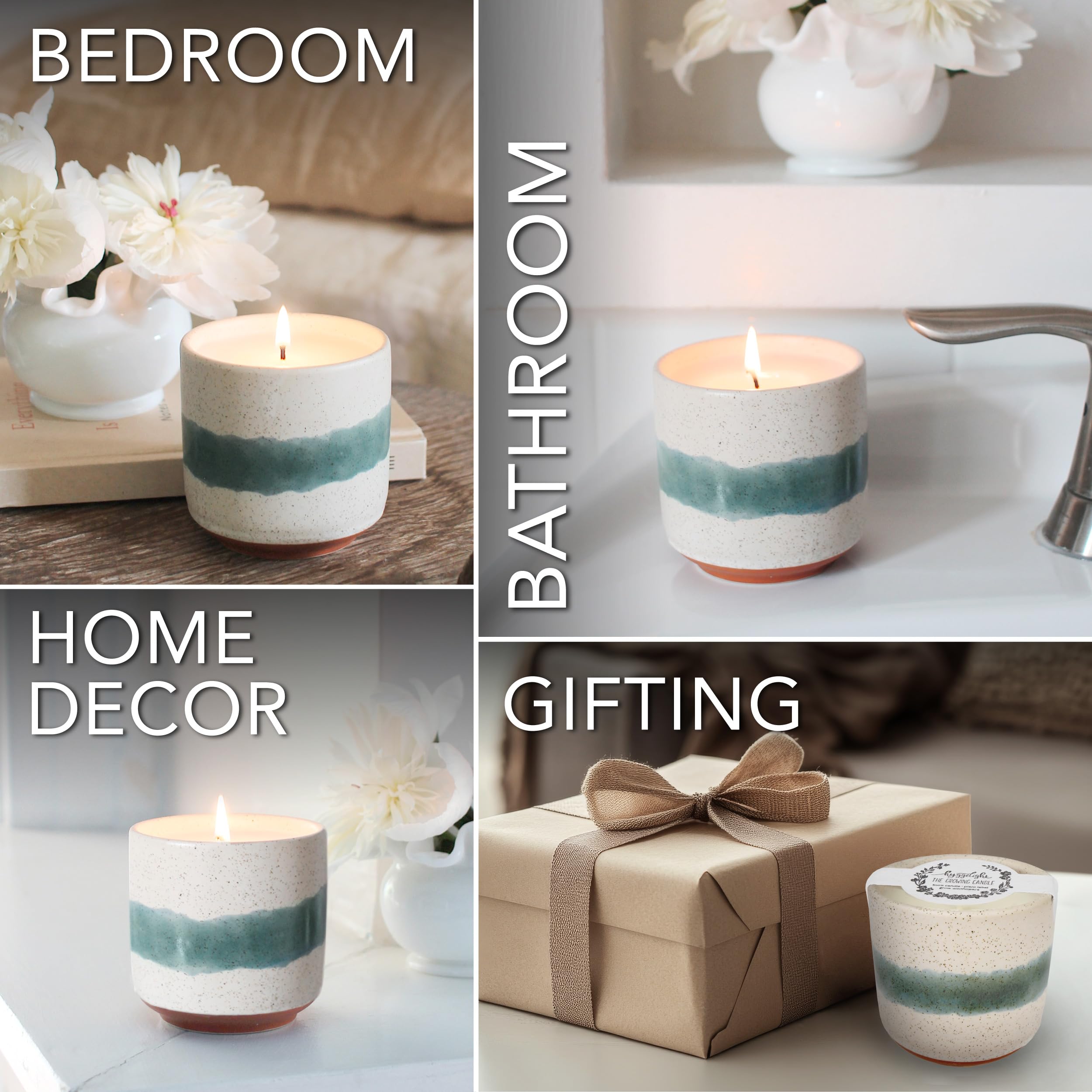 Hyggelight Edith 8.5oz candle provides long-lasting chai fragrance for rooms.