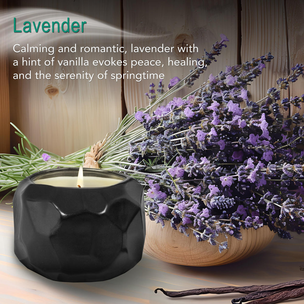Hyggelight Emma lavender candle seed label ready to plant wildflowers after use