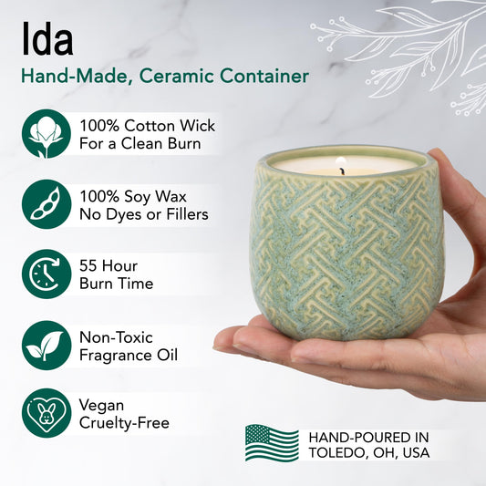 Hyggelight Ida lemongrass scented candle boosts fresh fragrance in any room
