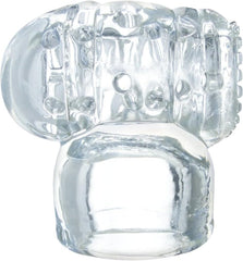 Hygienic and easy to clean silicone wand head attachment.