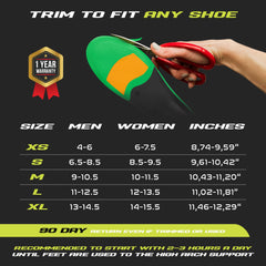 HYKLE plantar fasciitis insoles support active runners and nurses.