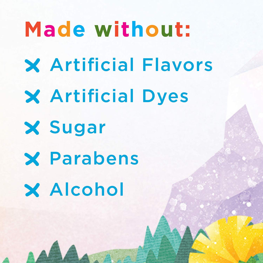 Hyland's Baby Pain Relief Tablets close-up packaging label with natural ingredients.