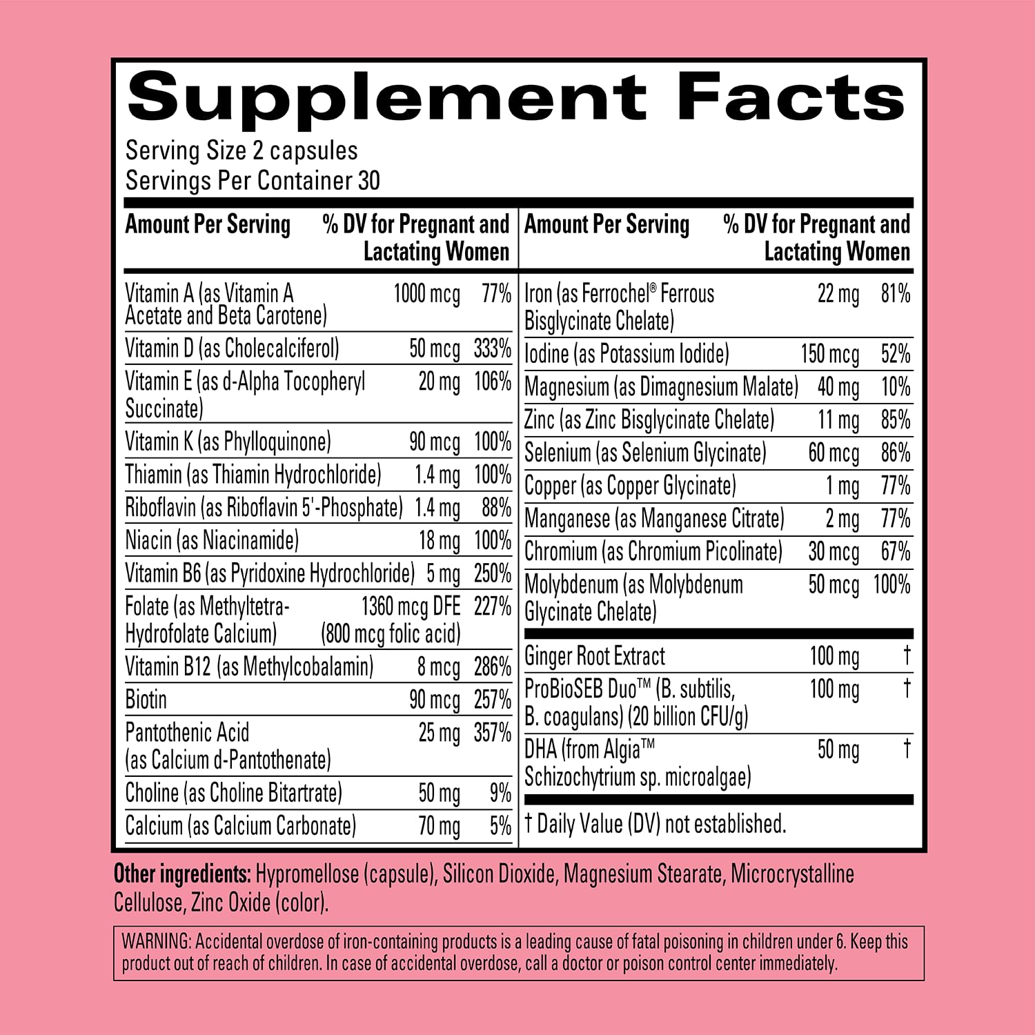Hyland's Easy Morning Prenatal capsules-closeup highlighting vegan formula and essential nutrients.