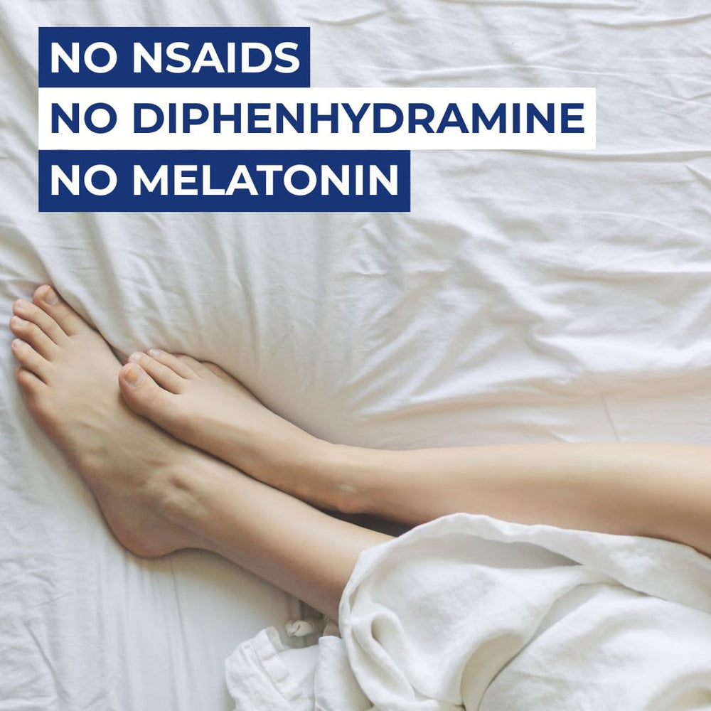 Hyland's Leg Cramps PM four-pack displayed for nighttime support.