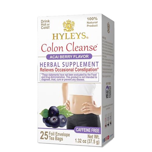 Hyleys Colon Cleanse Acai Berry brewed cup ideal for a caffeine free cleanse moment