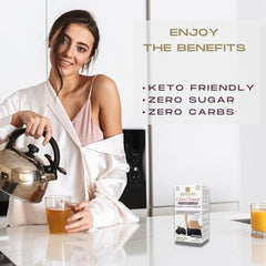 Hyleys Colon Cleanse Tea Blackberry tea strainer brew capturing a calming ritual