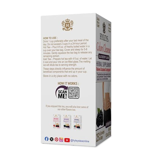 Hyleys Colon Cleanse Tea Blackberry empty mug on counter after use