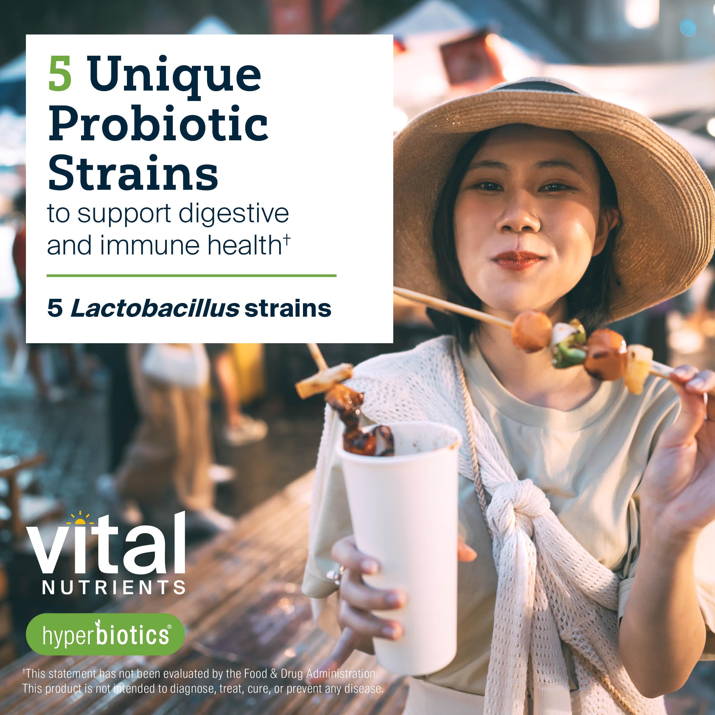 One daily dose concept for Hyperbiotics Vital Nutrients.