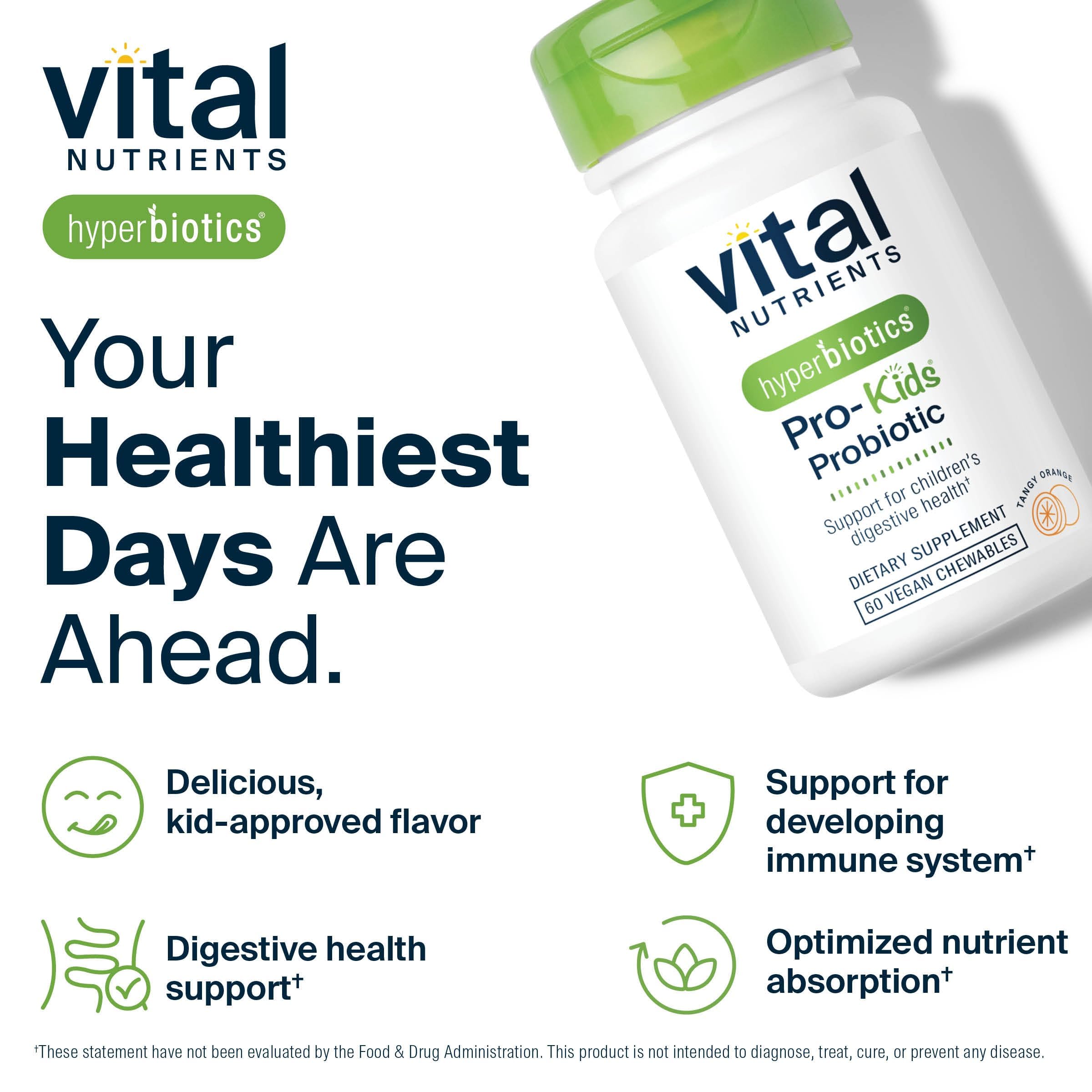 Hyperbiotics Vital Nutrients Pro Kids allergen-free formula with clean ingredients