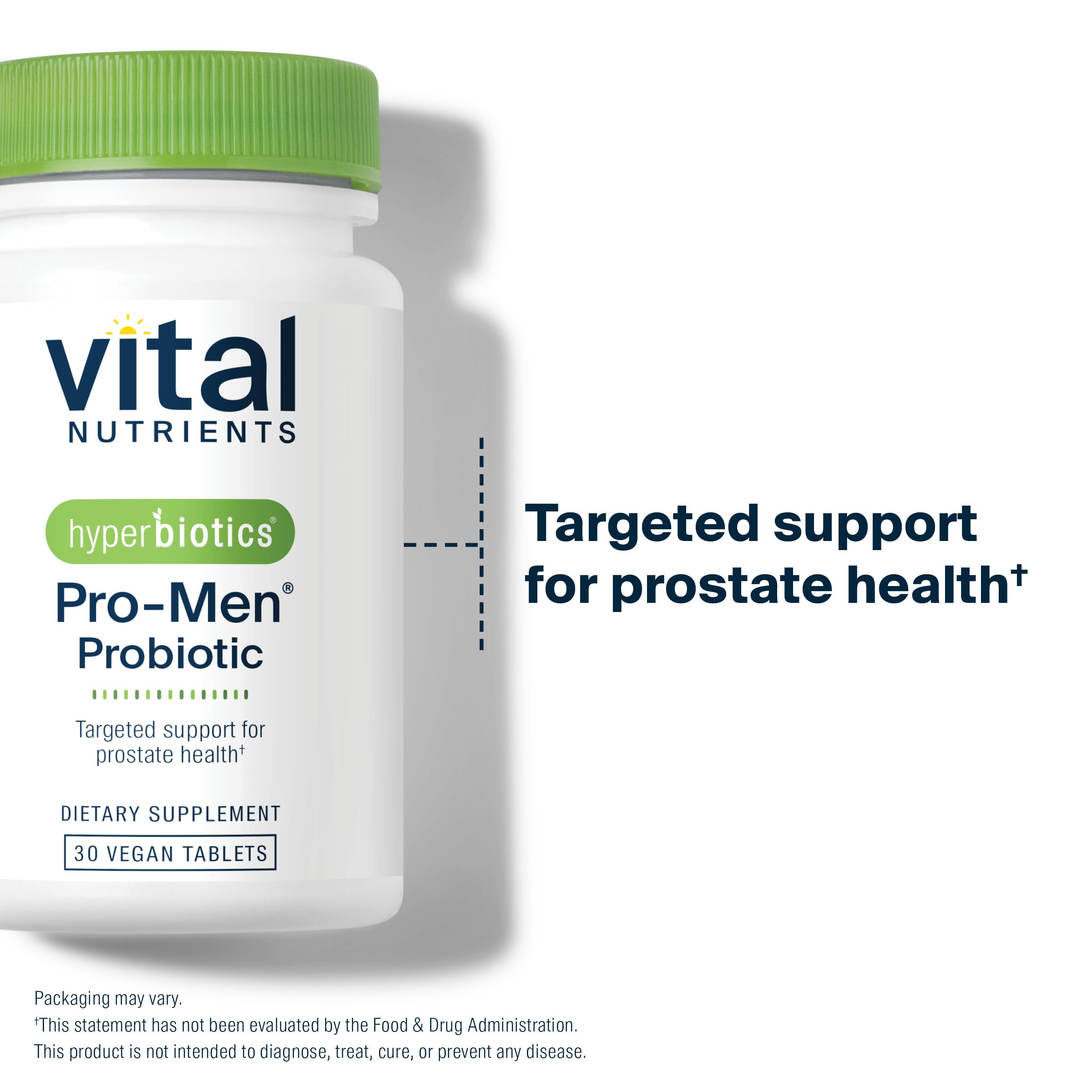 Hyperbiotics Vital Nutrients Pro Men Probiotics one-per-day tablet.