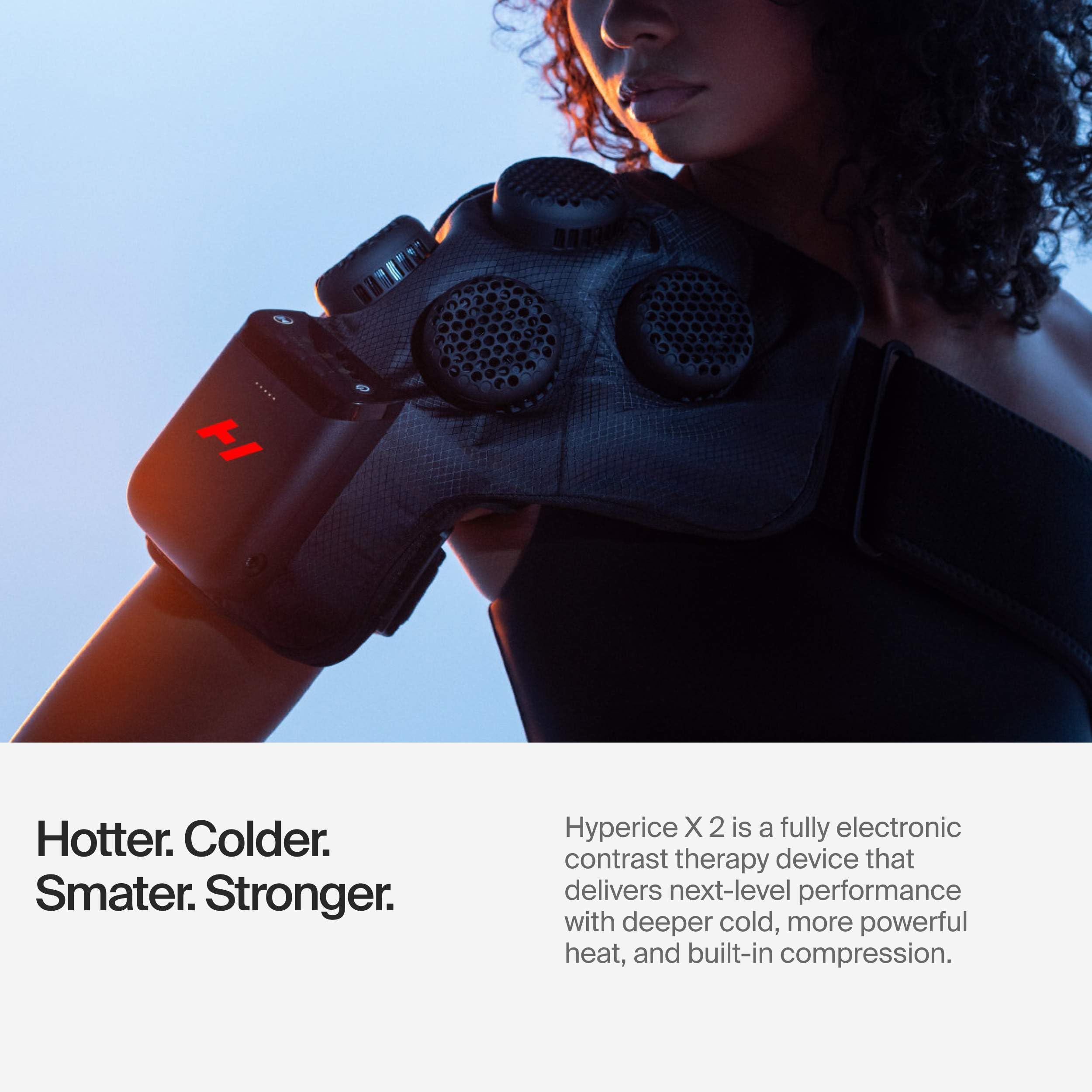Hyperice X2 heat therapy level demonstrates precise warmth for comfort