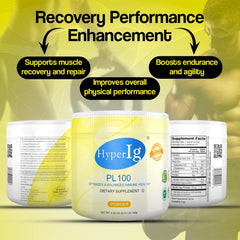 HYPERIG PL-100 gluten-free and caffeine-free formula close-up