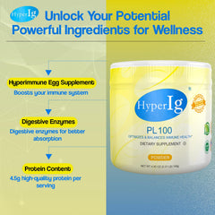 HYPERIG PL-100 gluten-free label close-up
