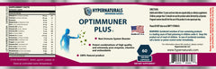 Hypernaturals OPTIMMUNER Plus ingredients list emphasizes vitamins and enzymes.